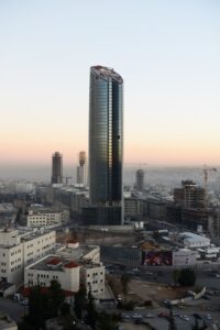 Amman Rotana Hotel tower above the Abdali district